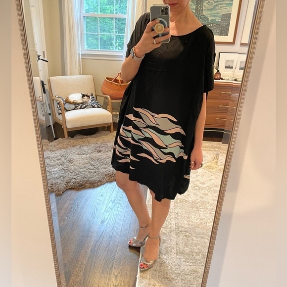 Diane Von Furstenberg Hanky Silk Kimono Dress
